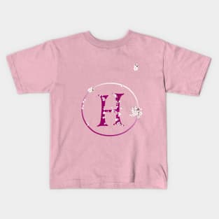 Monogram fairy flowers, letter H Kids T-Shirt